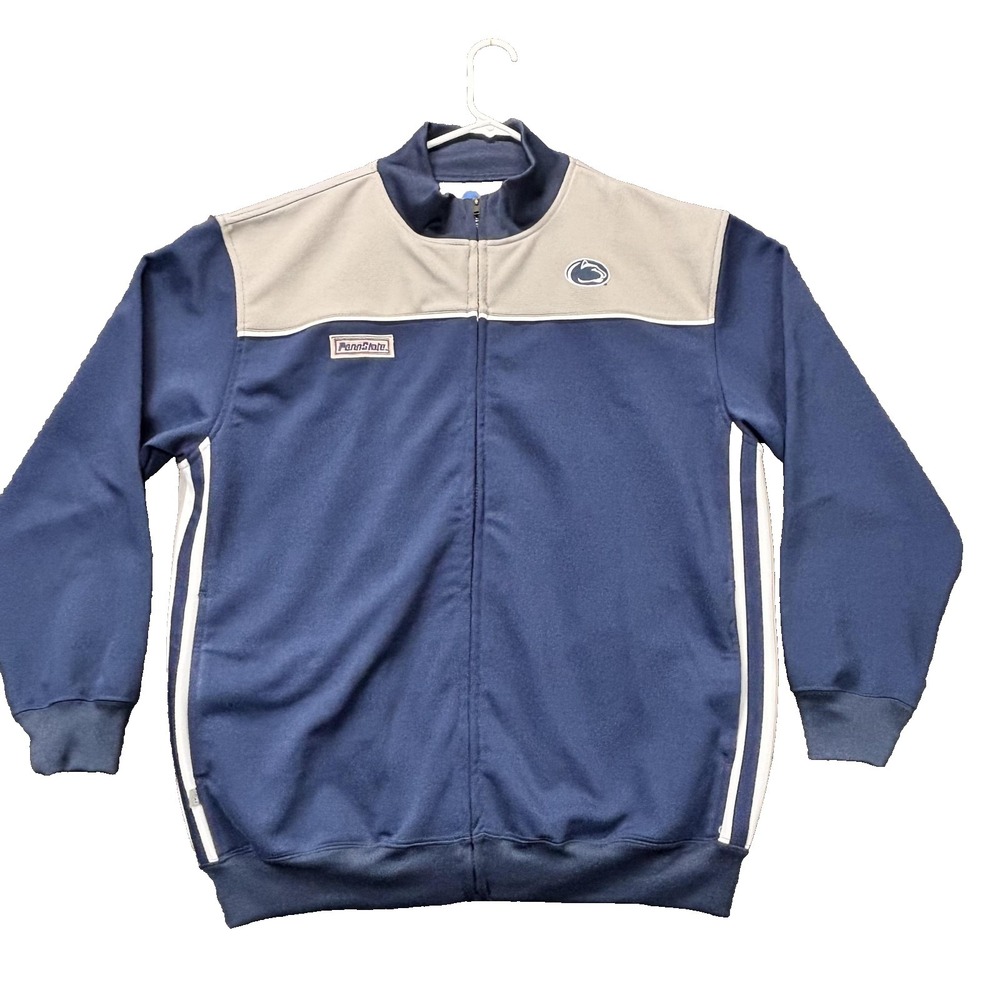 Penn State‎ Nittany Lions Jacket Mens Large Navy Gray NCAA Football Full Zip